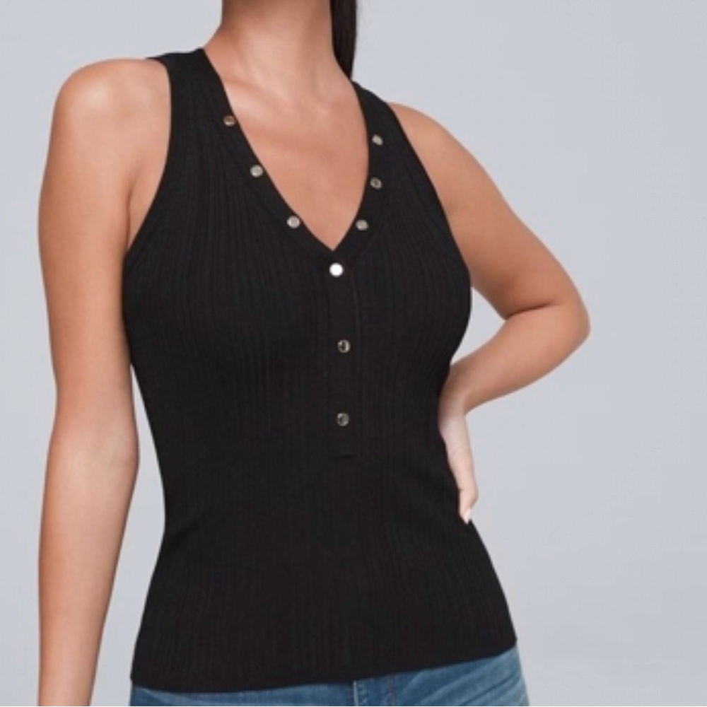 WHBM Ribbed Button Tank